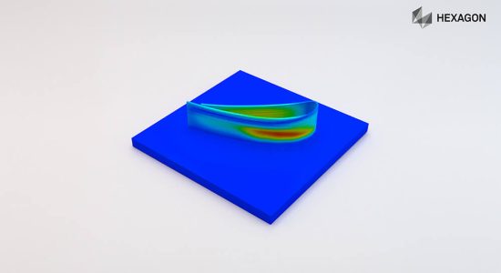 Rendering Simufact Welding DED Turbine SIM Displacement Rendering Simufact Welding DED Turbine SIM Displacement