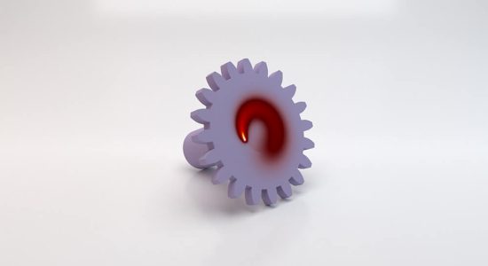 Rendering Simufact Welding Gearshaft SIM Temperature Rendering Simufact Welding Gearshaft SIM Temperature